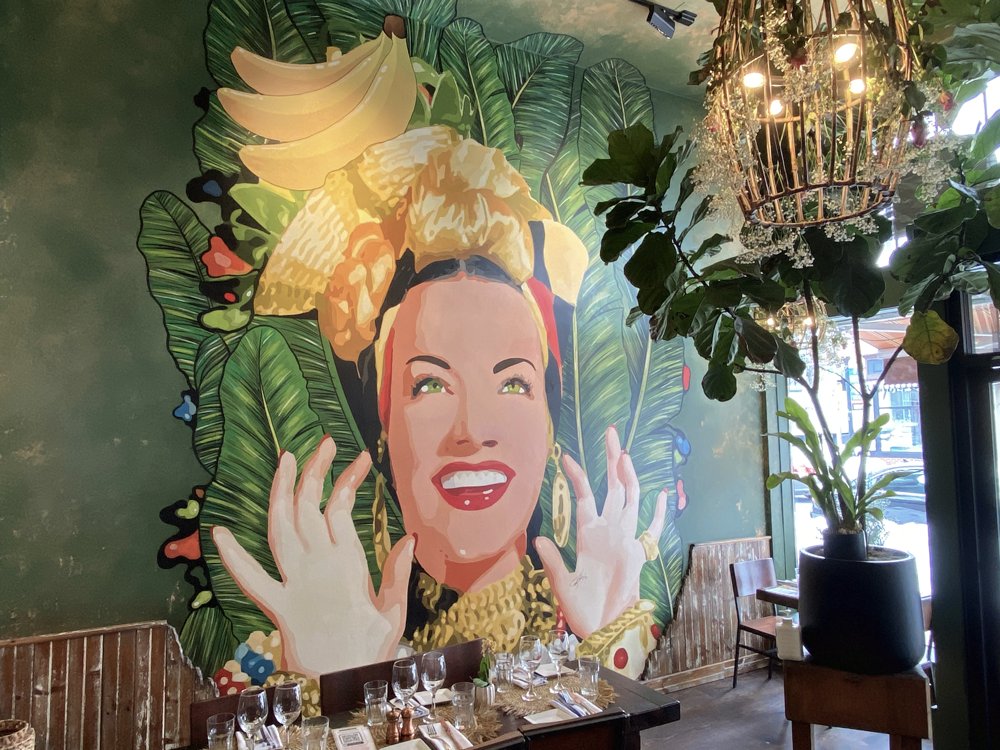 Carmen Miranda mural at Samba
